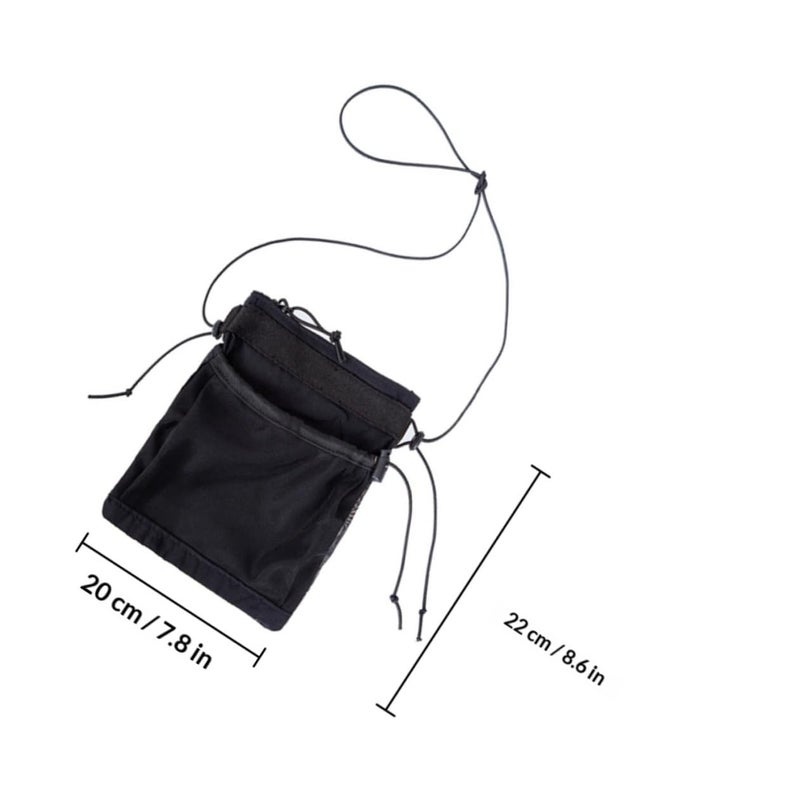 Mesh Crossbody Bag For Men And Women With Hollow Design Phone Pocket Black Casual Travel Storage - Image 4
