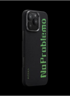 PITAKA PITAKA for iPhone 15 Pro Case Compatible with MagSafe Thin & Light Case iPhone 15 Pro with a Caseless Feel Glow in the Dark 1500D Aramid Fiber Woven Luminous Tactile Woven Case - No Problemo  - Image 4