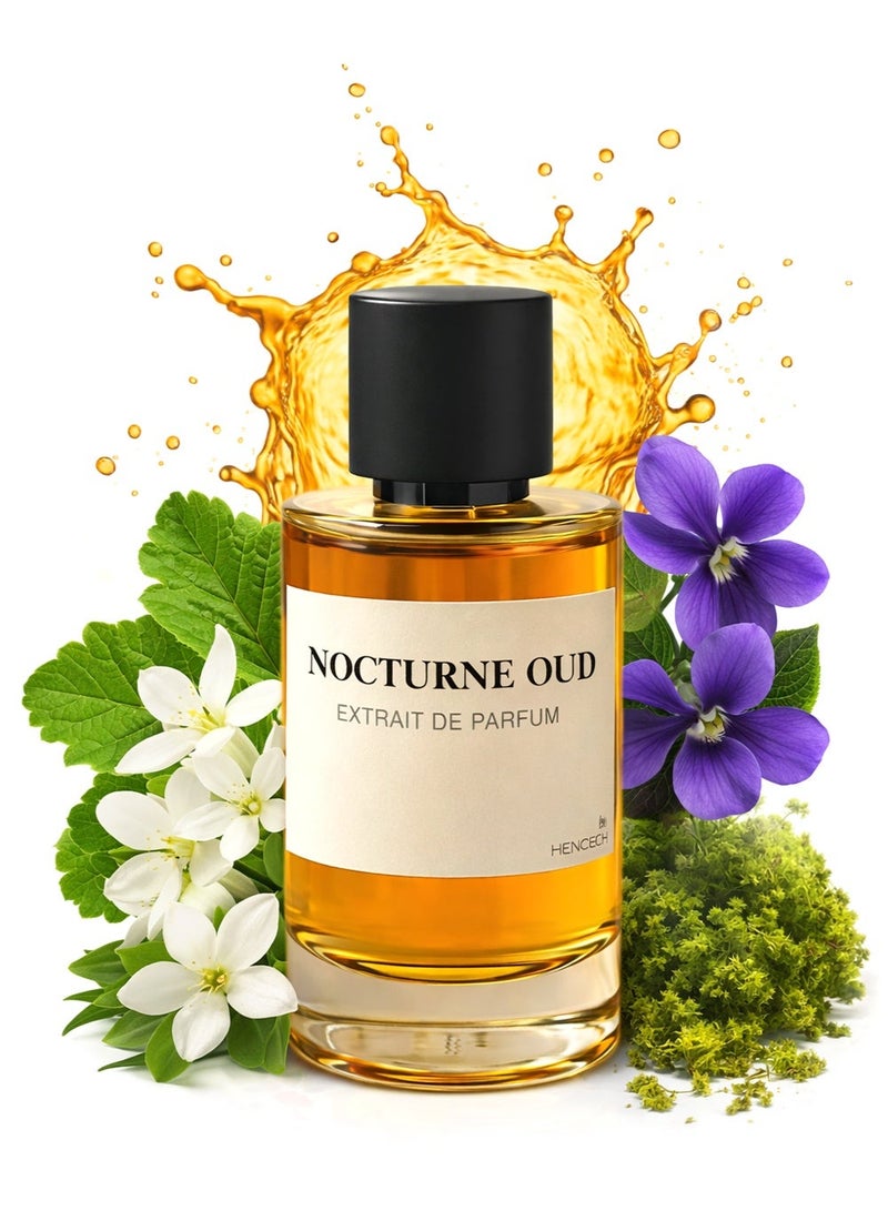 Hermoso عطر نوكترن عود للرجال، ١٠٠ مل | عطر يدوم طويلًا بنفحات الجلد والهيل | عطر عربي فاخر للرجال - Image 1