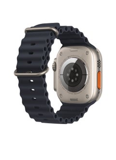 Generic Ocean Band Compatible With Apple Watch 49mm 45mm 44mm 42mm 41mm 40mm 38mm For Women Men Breathable Waterproof Soft Silicone Sport Strap  - Image 1