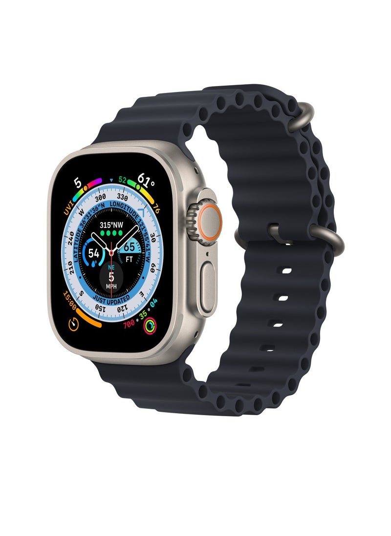 Generic - Ocean Band Compatible With Apple Watch 49mm 45mm 44mm 42mm 41mm 40mm 38mm For Women Men Breathable Waterproof Soft Silicone Sport Strap - Image 1