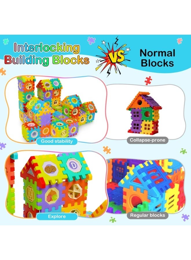 مجموعة مكعبات بناء PIXBLOX للأطفال الصغار والأطفال، 178 قطعة، مجموعات بناء ألعاب - ألعاب بناء STEM - مكعبات بناء متشابكة للأطفال الصغار والأطفال - Image 5
