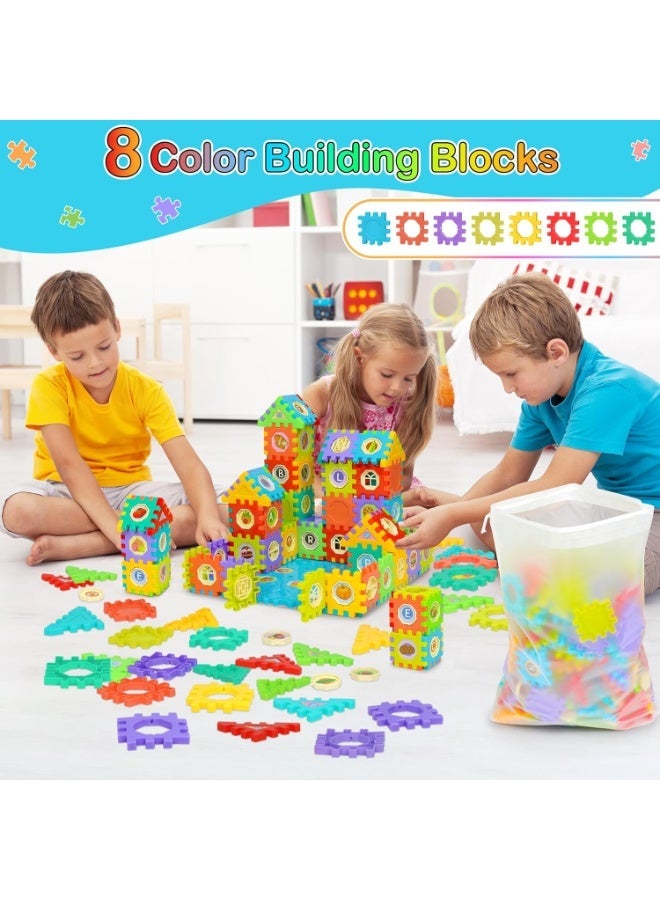 مجموعة مكعبات بناء PIXBLOX للأطفال الصغار والأطفال، 178 قطعة، مجموعات بناء ألعاب - ألعاب بناء STEM - مكعبات بناء متشابكة للأطفال الصغار والأطفال - Image 1