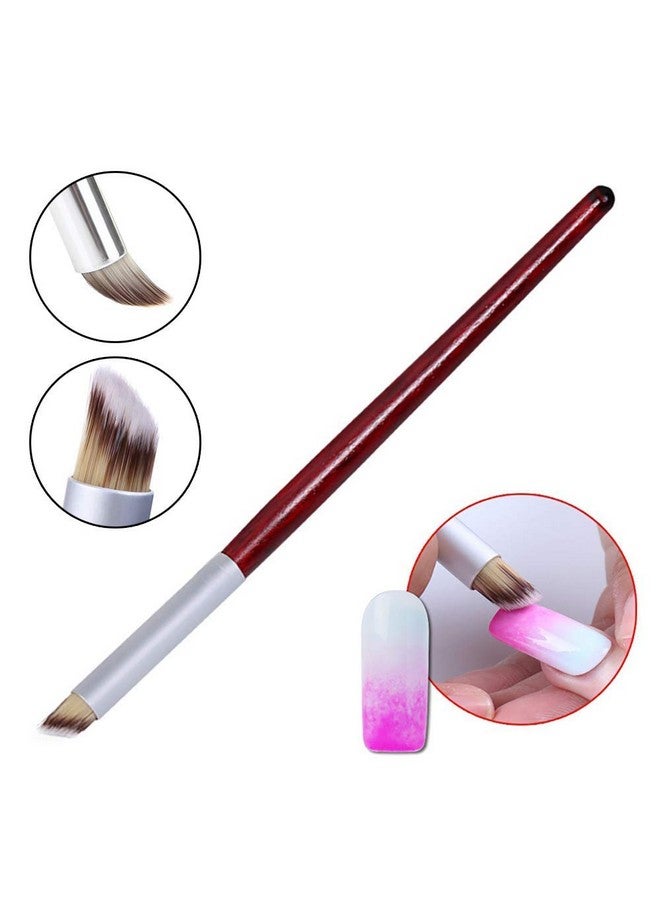 NAILWIND 3 Pcs Ombre Nail Art Brush Set Wooden Gel Builder Brush Double Head Nail Gradient Shading Pen With 4 Replaceable Sponge Heads Manicure Tools - Image 4
