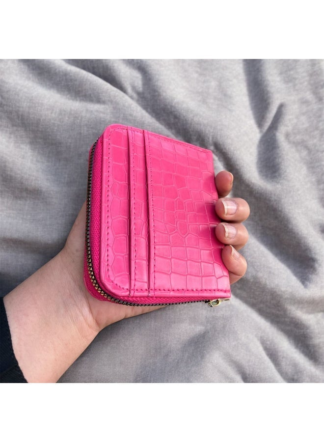 MA Women's Faux Leather Wallet, Pink, Zip Around Card Holder, 10x11 cm, All Seasons-M-250 (Pink) - Image 3