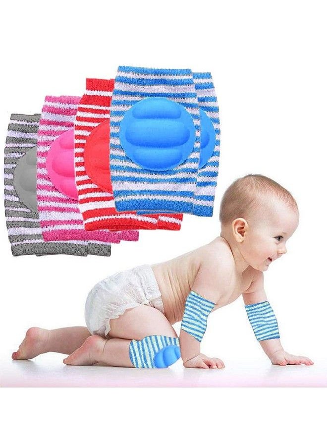 BabyMoon Baby Padded Knee Pads For Crawling Anti Slip Stretchable Elastic Cotton Soft Breathable Comfortable Kids Knee Cap Elbow Safety Protector  - Image 2