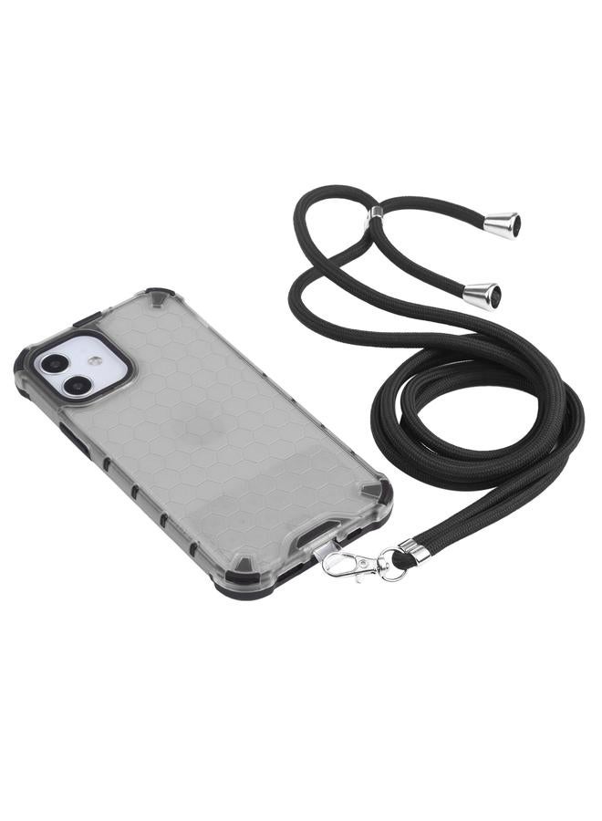 اس-توب جراب لهاتف iPhone 12 mini مقاوم للصدمات مصنوع من مادة PC + TPU مع حبل للرقبة - Image 2
