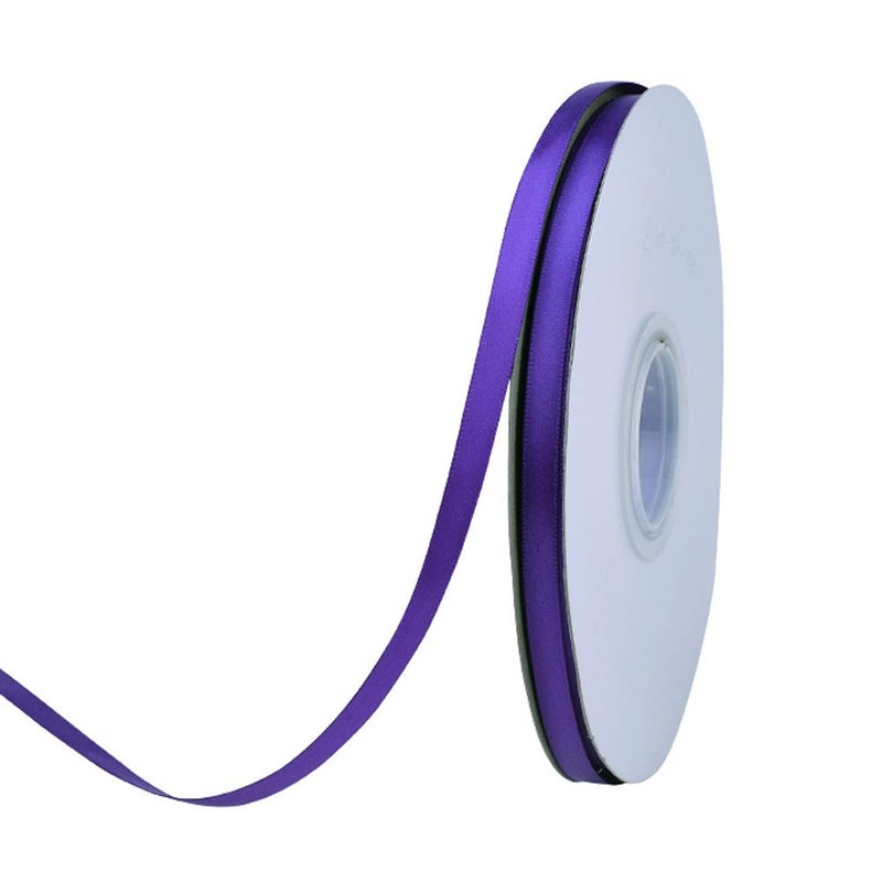 Ribest 14 inch Purple Double Face Satin Ribbon 50 Yards Per Roll for Bouquet Gift Wrapping Hair Accessories Wedding Birthday