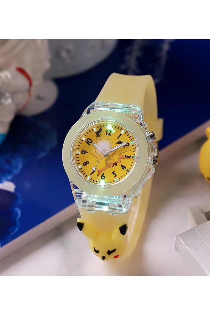Cartoon Children's Watch, Children's Watch Toy with Light Effect, Kids Electronic Cartoon Watch for Kids