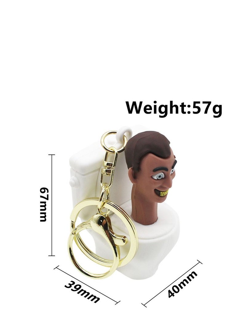 1 PCS Skibidi Toilet Man Toy Key Chain（Toilet Man）Ideas Toys Battle Horror Game Model Ideas Toys Gifts for Adult & Kids - Image 1