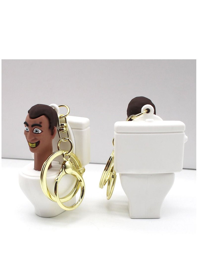 1 PCS Skibidi Toilet Man Toy Key Chain（Toilet Man）Ideas Toys Battle Horror Game Model Ideas Toys Gifts for Adult & Kids - Image 2
