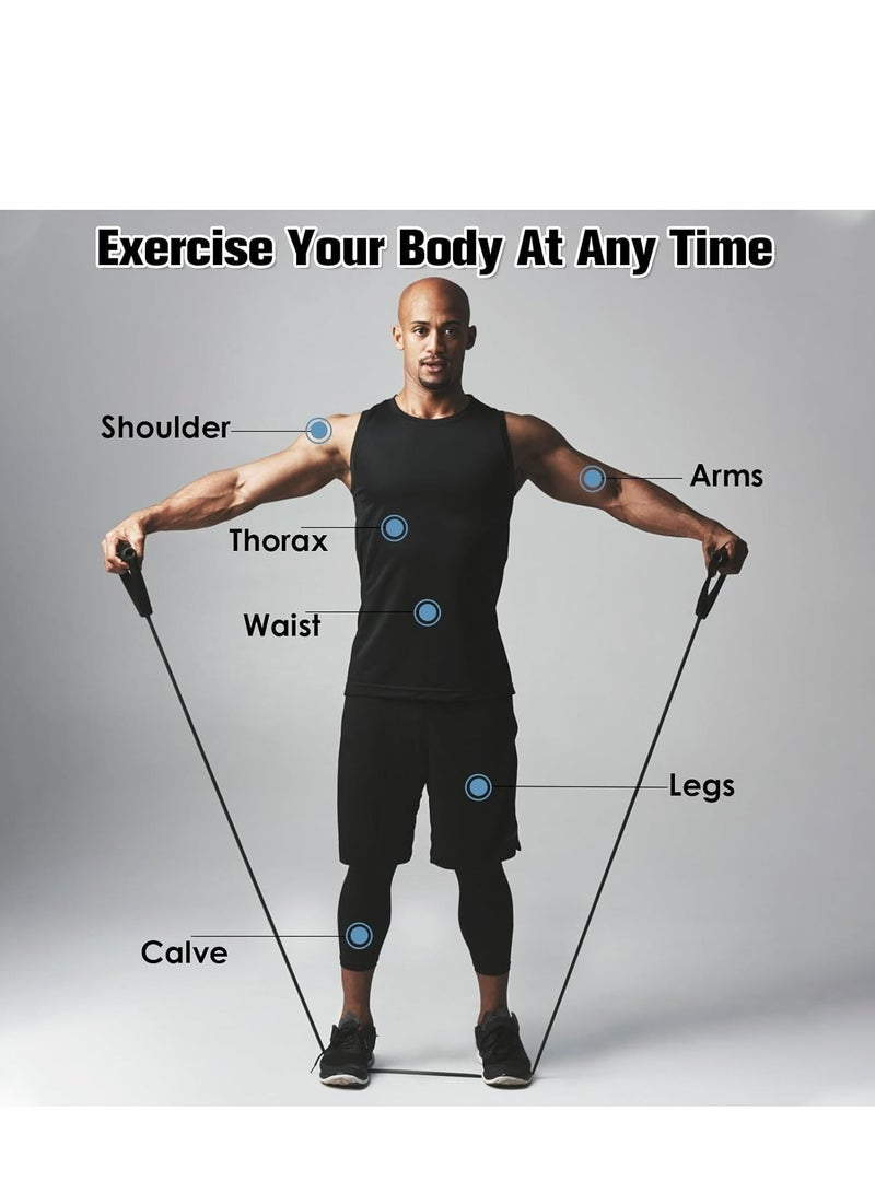 Oasisgalore 30 lbs Resistance Bands with Handles Exercise Bands Pull Up Bands for Resistance Training Home Workout(Black) - Image 3