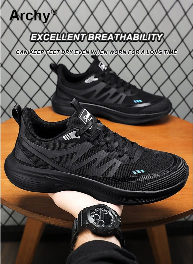 Archy Men's Summer Running Shoes - Breathable Mesh, Lightweight Soft Sole, Non-Slip Thick Sole | Trendy for Sports & Casual Athletic Running Shoes High Elasticity Sport Shoes - Image 1