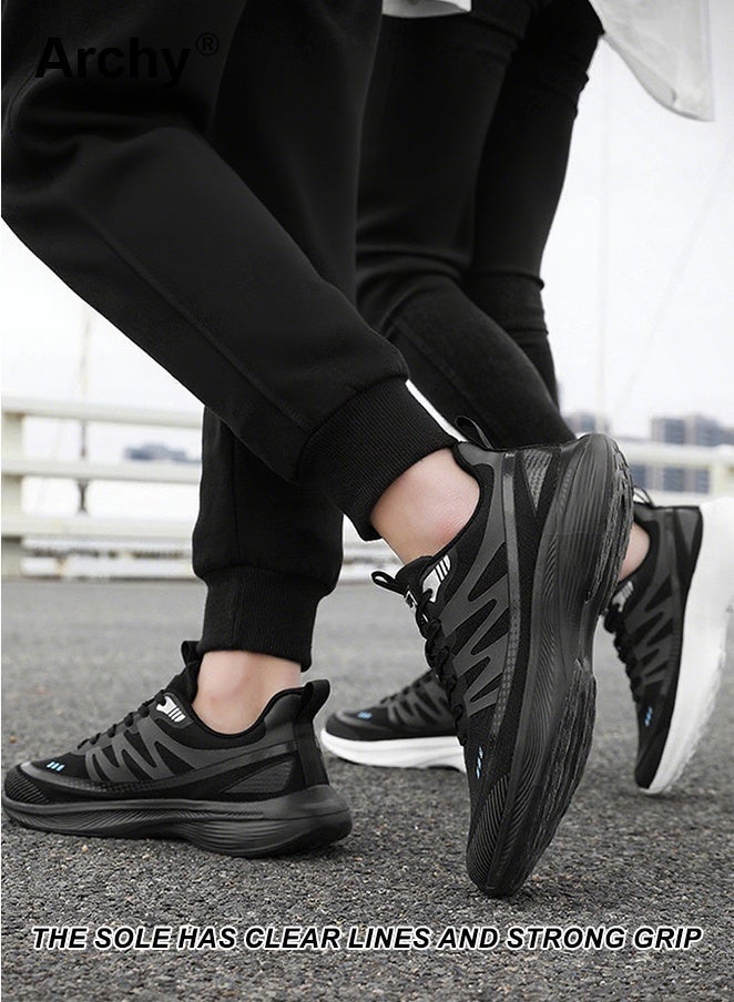 Archy Men's Summer Running Shoes - Breathable Mesh, Lightweight Soft Sole, Non-Slip Thick Sole | Trendy for Sports & Casual Athletic Running Shoes High Elasticity Sport Shoes - Image 5