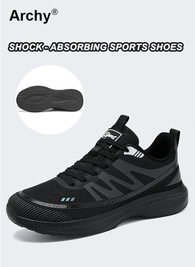 Archy Men's Summer Running Shoes - Breathable Mesh, Lightweight Soft Sole, Non-Slip Thick Sole | Trendy for Sports & Casual Athletic Running Shoes High Elasticity Sport Shoes - Image 2