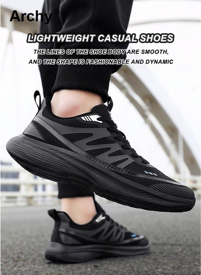 Archy Men's Summer Running Shoes - Breathable Mesh, Lightweight Soft Sole, Non-Slip Thick Sole | Trendy for Sports & Casual Athletic Running Shoes High Elasticity Sport Shoes - Image 4