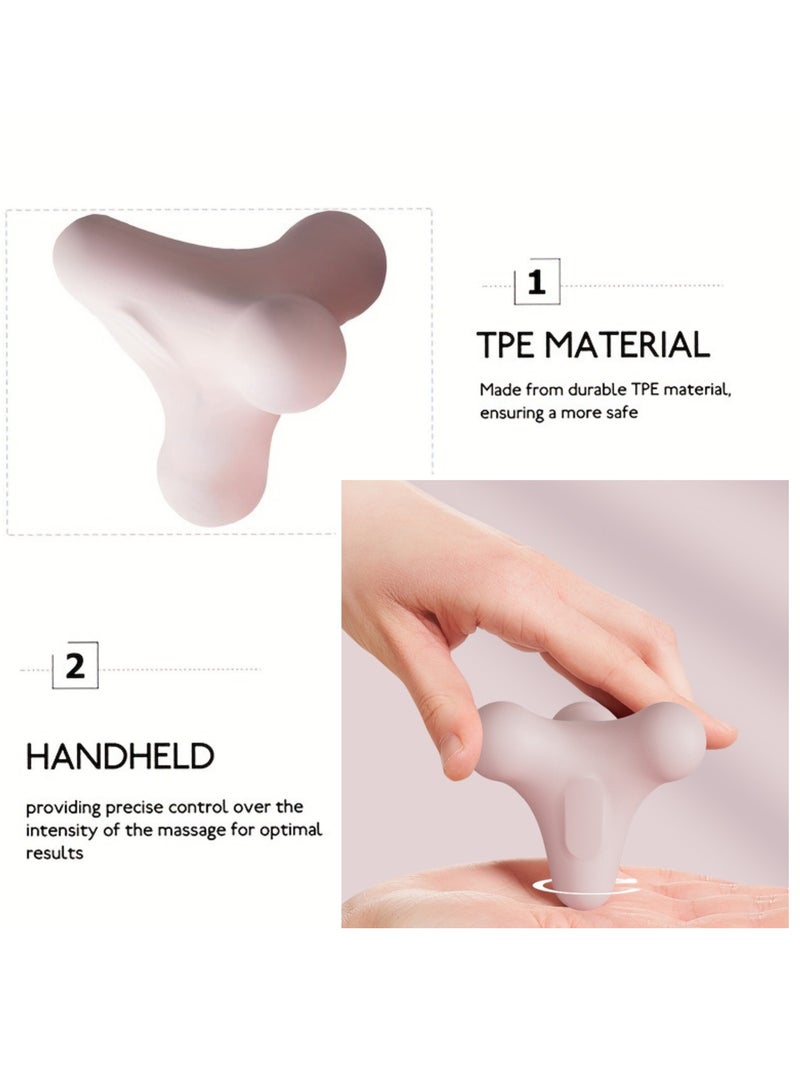 إسكدنيا 1pc Massage Fitness Massage Yoga Hand Massager Muscle Massaging Massagers for Neck and Back for Massaging Back Massager TPE Tool Pink Foot - Image 4