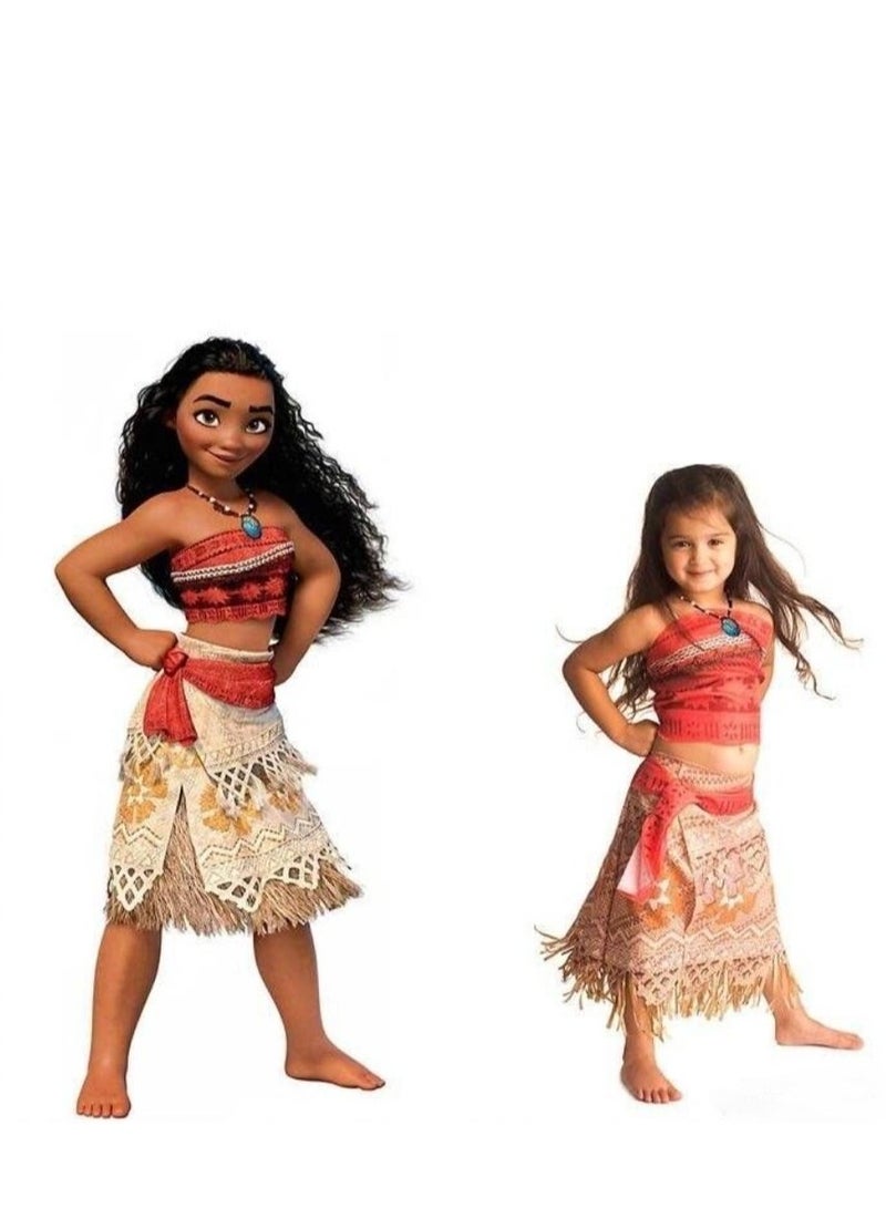 Cute Cartoon Character Moana's Cosplay Costume 120CM - Image 3