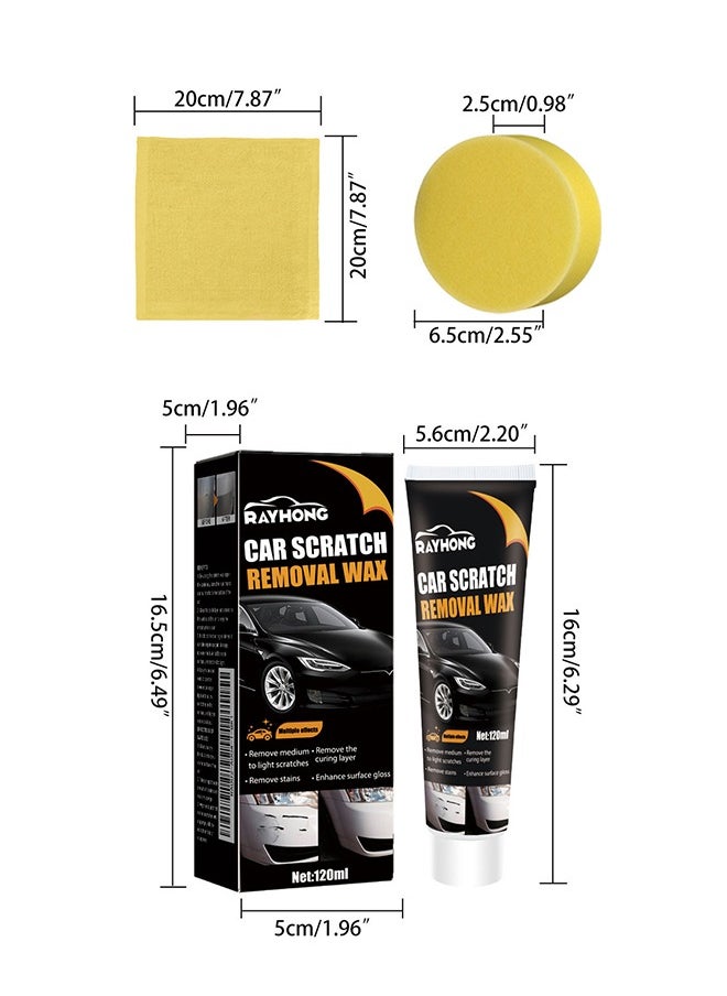 RAYHONG - Car Scratch Removal Wax, Car Scratch Repair Paste, Car Scratch Repair Paste Polishing Wax, Premium Scratch Remover Kit with Wipe & Sponge for Vehicles for Deep Scratches - Image 1