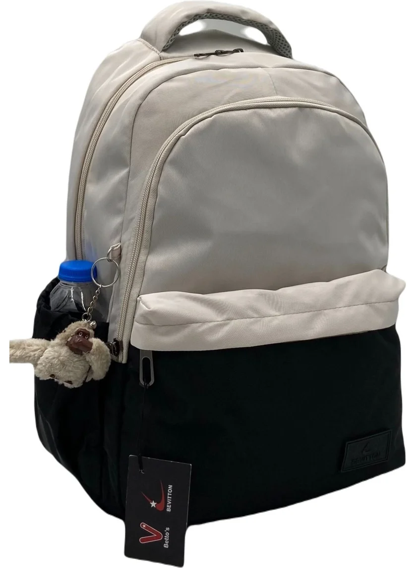 Bevitton Water Resistant Special Bts Fabric Unixes Powder-Mink Backpack 34100