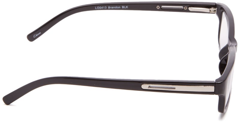 Foster Grant Men's Brandon Rectangular Reading Glasses, Shiny Black/Transparent, 50 Mm US - Image 3