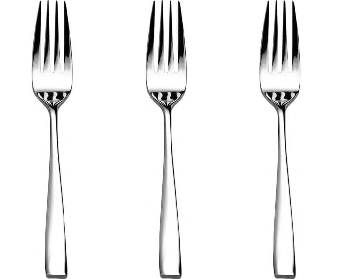 سولا طقم شوك كيك هولندي 3 قطع، ستانلس ستيل مقاوم للصدأ، تصميم فاخر – فضي