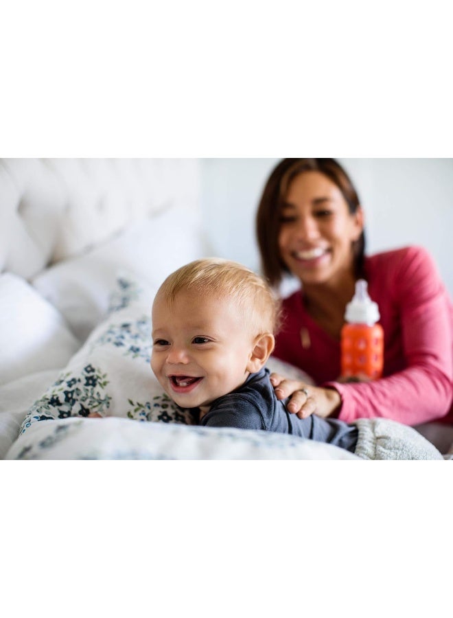 Lifefactory Baby 6 Bottle Starter Set in Mint/Lavender and in Kale/Grape Flat & Sippy Caps Stage 3 16 Oz 12 Piece Set - Image 4