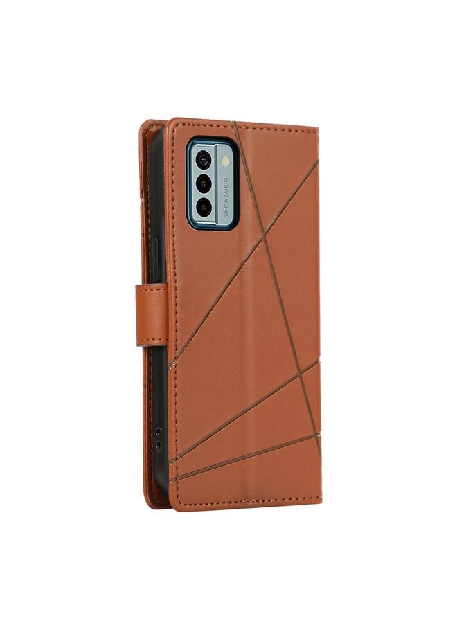 S-TOP Case For Nokia G22 PU Genuine Leather Texture Embossed Line Phone Case - Image 3