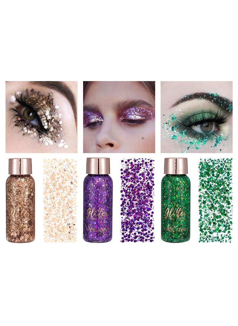 Handaiyan 3 Piece Face & Body Gel Teras Glitter Body Gel C  - Image 2