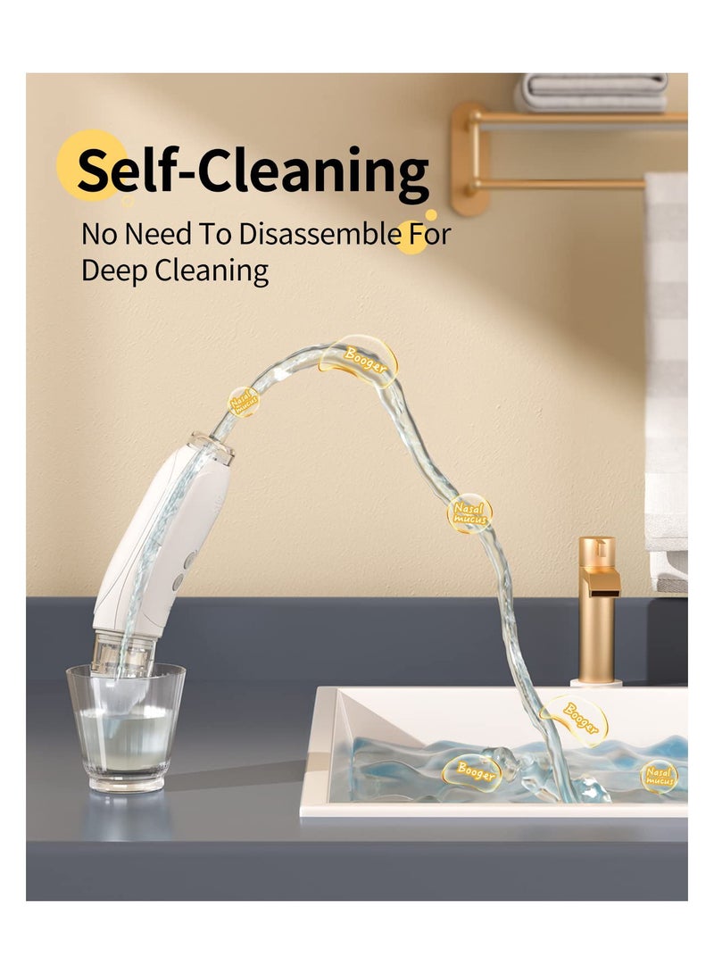 SOLARAE Electric Baby Nasal Aspirator - Self-Cleaning Nose Sucker with 3 Suction Levels, Music & Light Features, Includes 2 Nose Tips for Effective Baby Snot Removal. - Image 2