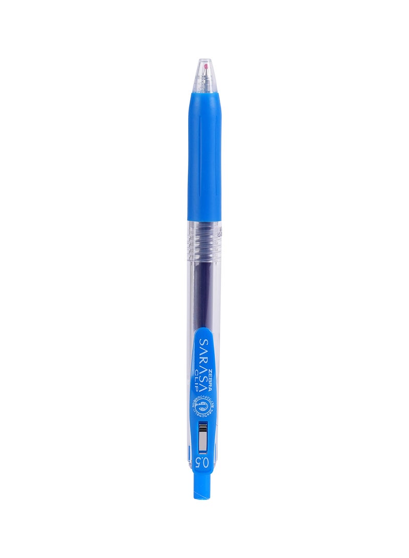 ZEBRA Sararsa Clip Cobalt Blue Gel Pen 0.5mm, for Journaling , Sketching , Drawing , Note-Taking , Pack of 10 Pens  - Image 2