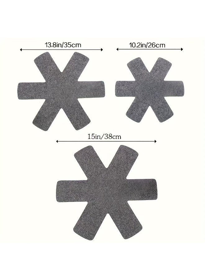 Pot and Pan Protectors Set of 12, 3 Different Size Larger & Thicker Pan Protectors for Stacking and Protecting Your Cookware - Image 2