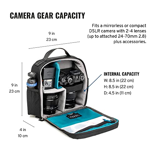 Tenba BYOB 9 Slim Backpack Insert - Turns any bag into a camera bag for DSLR and Mirrorless cameras and lenses – Black (636-620) - Image 2