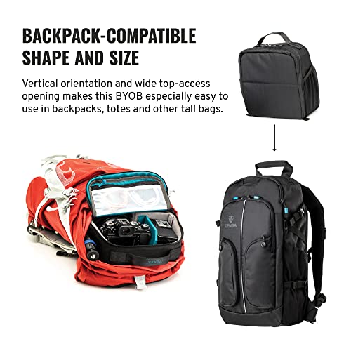 Tenba BYOB 9 Slim Backpack Insert - Turns any bag into a camera bag for DSLR and Mirrorless cameras and lenses – Black (636-620) - Image 4