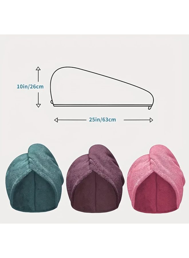 6 Piece Microfiber Hair Turban Set Super Absorbent Moisture Wicking Dry Hair Towel For Women - Image 3