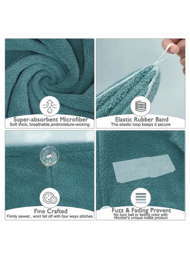 6 Piece Microfiber Hair Turban Set Super Absorbent Moisture Wicking Dry Hair Towel For Women - Image 4