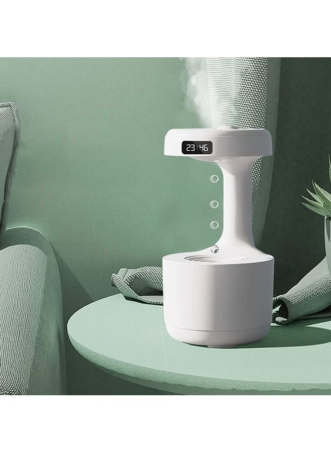 ISank Ultrasonic Humidifiers for Bedroom, cool mist humidifiers Anti Gravity Water Drop, oil diffuser LED Clock Display, 36dB Quiet Air Humidifier with Night Light for room Office 800ml  - Image 2