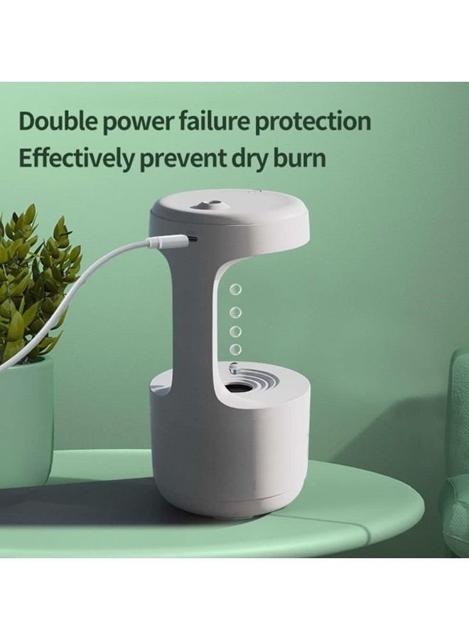ISank Ultrasonic Humidifiers for Bedroom, cool mist humidifiers Anti Gravity Water Drop, oil diffuser LED Clock Display, 36dB Quiet Air Humidifier with Night Light for room Office 800ml  - Image 5