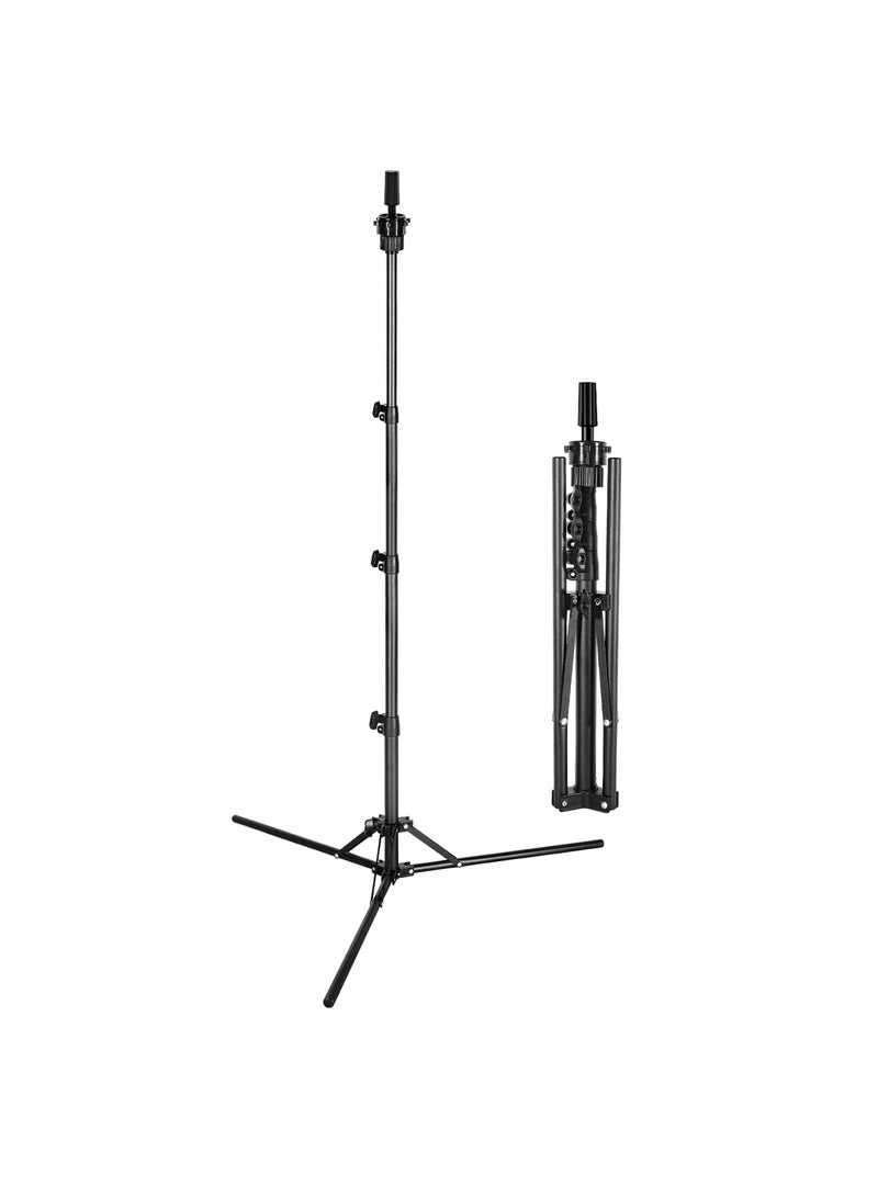 Zikra Foldable Wig Stand Tripod, Mannequin Head Stand Frosted Material, Adjustable Tripod for Mannequin Head Holder for Cosmetology Hairdressing Training - Image 1