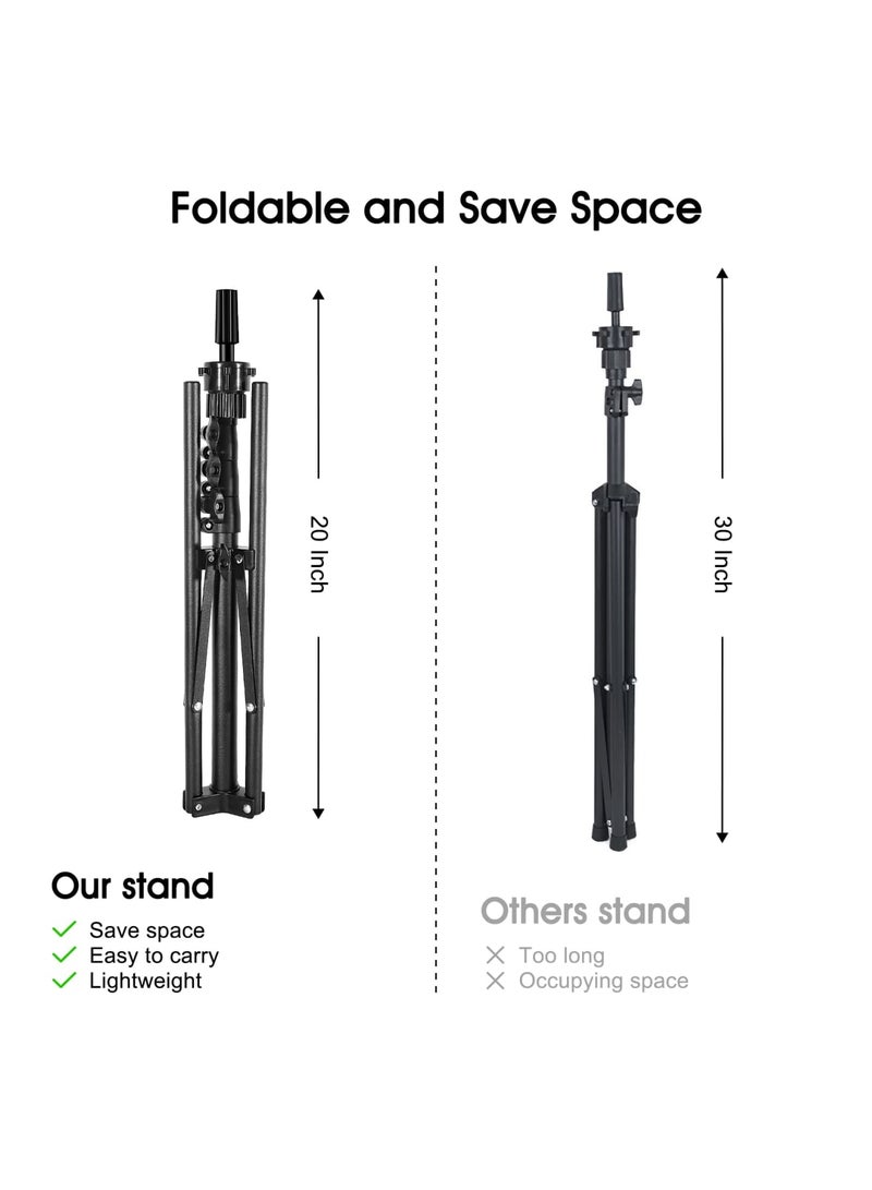 Zikra Foldable Wig Stand Tripod, Mannequin Head Stand Frosted Material, Adjustable Tripod for Mannequin Head Holder for Cosmetology Hairdressing Training - Image 5