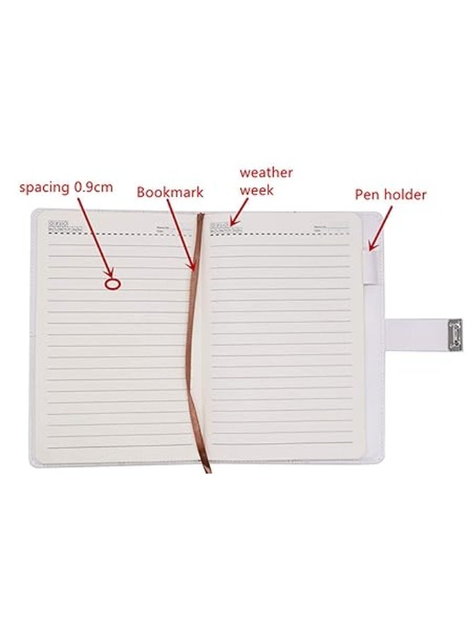 KASTWAVE Password Lock Diary Creative Cute Notebook Digital Lock Notepad A5 with Lock Hand Ledger Student Stationery for Writing Notes and Diary Gifts for Girls - Image 3