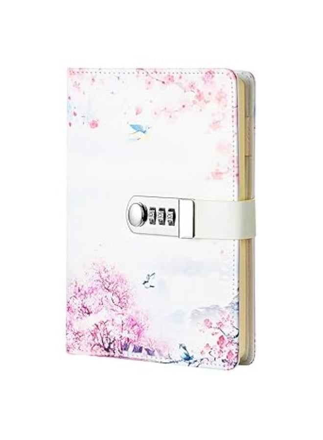 KASTWAVE Password Lock Diary Creative Cute Notebook Digital Lock Notepad A5 with Lock Hand Ledger Student Stationery for Writing Notes and Diary Gifts for Girls - Image 1