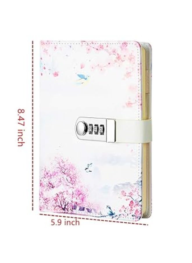 KASTWAVE Password Lock Diary Creative Cute Notebook Digital Lock Notepad A5 with Lock Hand Ledger Student Stationery for Writing Notes and Diary Gifts for Girls - Image 2