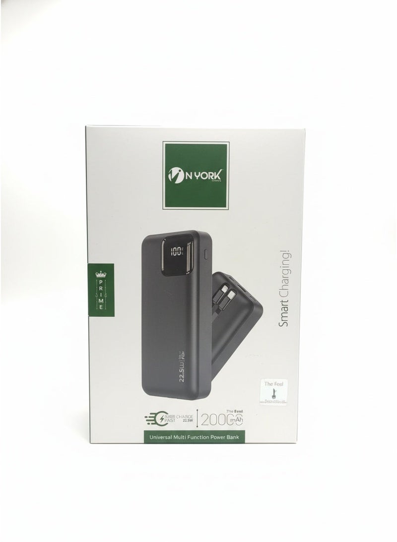 NYORK Power Bank 20000 mAh – 22.5 W Super Fast Charging, Universal Multi-Function Portable Charger - Image 1