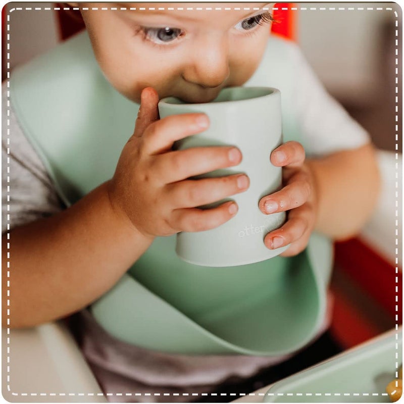 otterlove Silicone Baby & Toddler Training Cup - Pediatric OT Approved - 100% Platinum Pure LFGB Silicone - Unbreakable - Plastic Free - Tiny Cup Perfect for Baby Led Weaning (Sage) - Image 3
