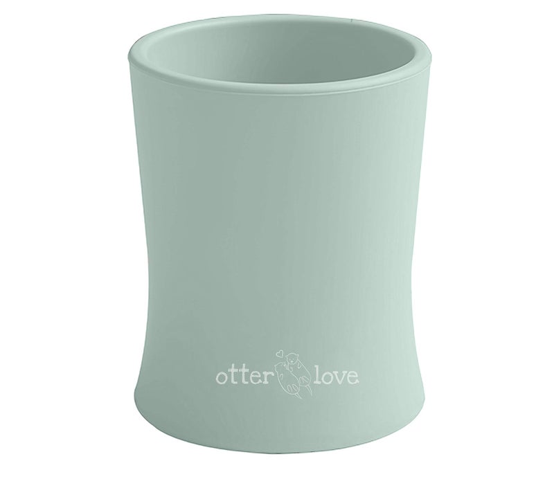 otterlove Silicone Baby & Toddler Training Cup - Pediatric OT Approved - 100% Platinum Pure LFGB Silicone - Unbreakable - Plastic Free - Tiny Cup Perfect for Baby Led Weaning (Sage) - Image 1
