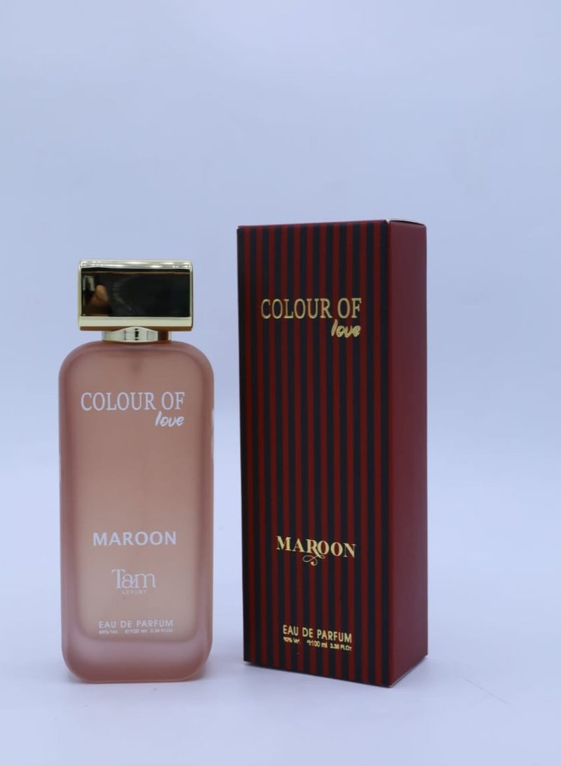 TAM PERFUMES COLOUR OF LOVE MAROON EAU DE PARFUM 100ML - Image 3