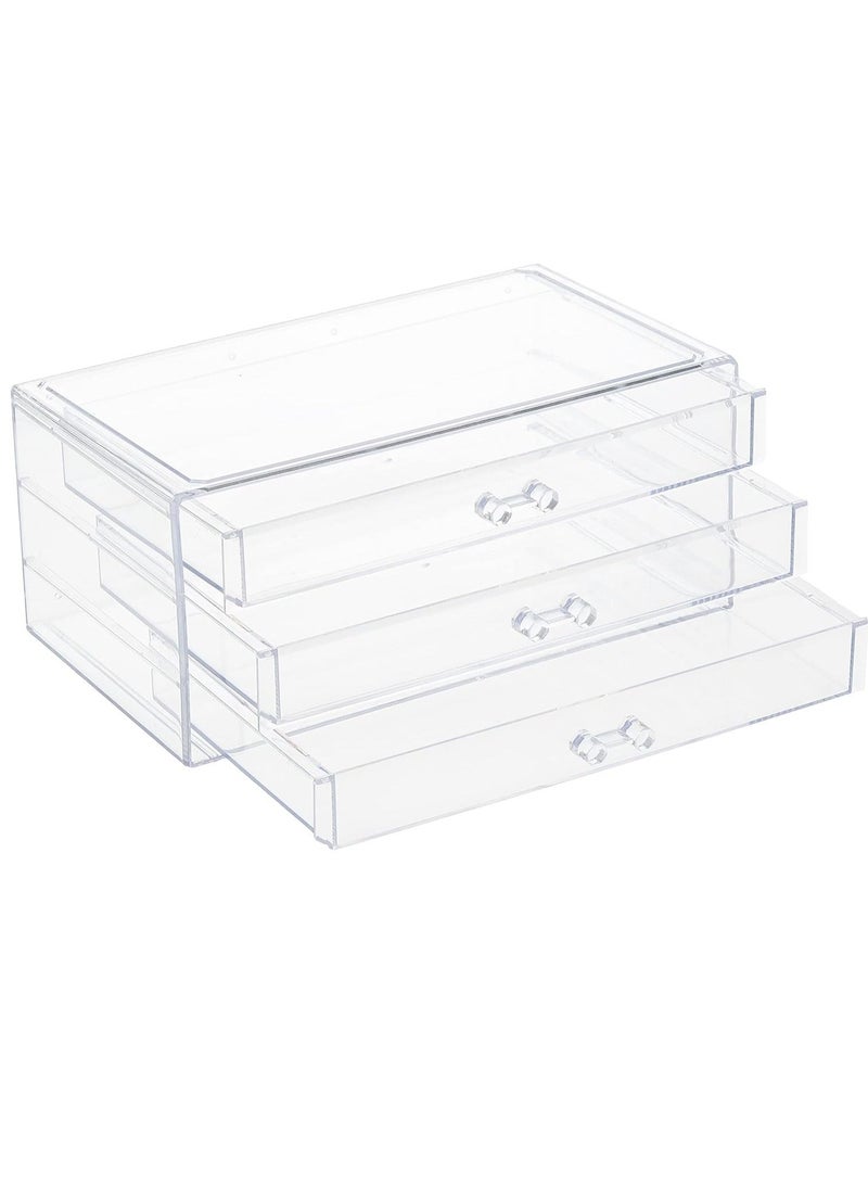 ORiTi منظم مستحضرات تجميل شفاف من الأكريليك من ORiTi، حامل مكياج، حافظة تخزين مجوهرات، 4 أدراج لأحمر الشفاه، حامل فرشاة، أسود - Image 5