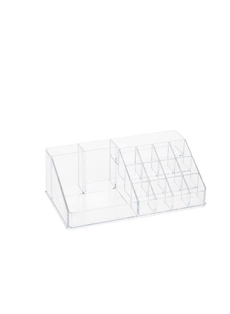 ORiTi منظم مستحضرات تجميل شفاف من الأكريليك من ORiTi، حامل مكياج، حافظة تخزين مجوهرات، 4 أدراج لأحمر الشفاه، حامل فرشاة، أسود - Image 4