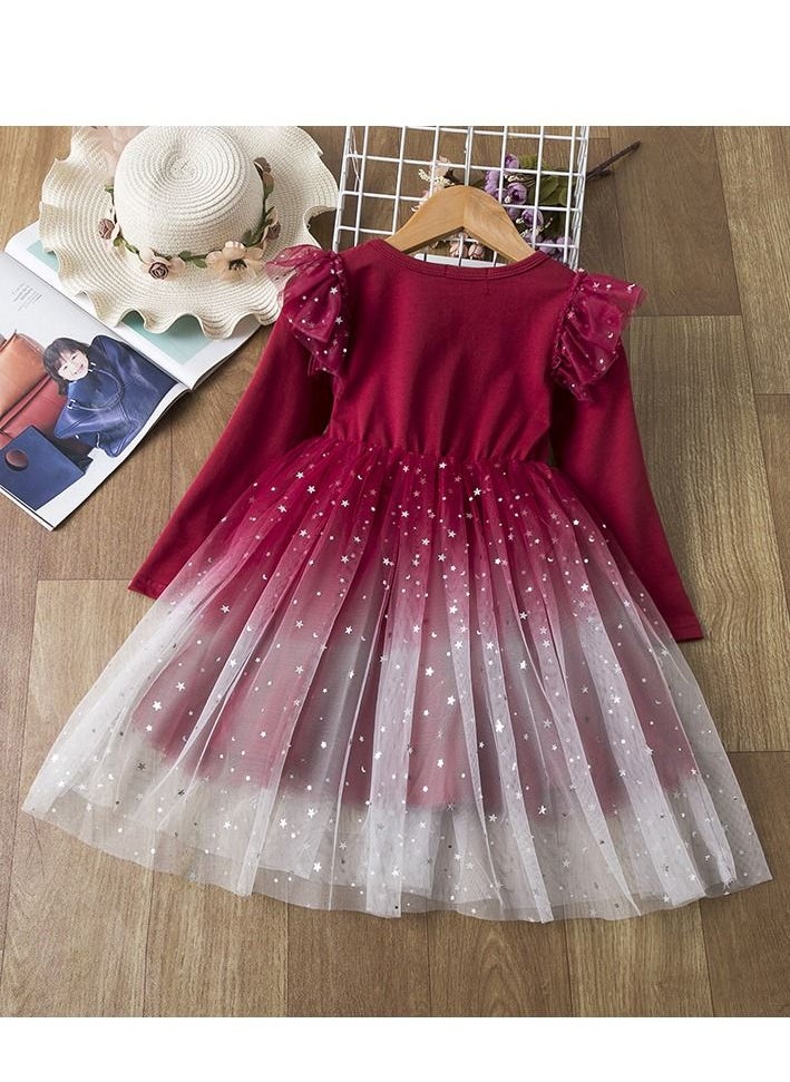Loquat Fashionable Cute Girls Dresses Red  - Image 2